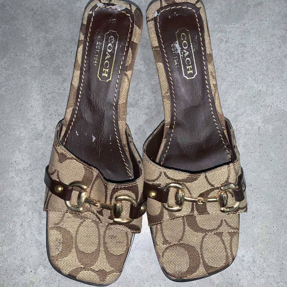 Worn coach sandal heels